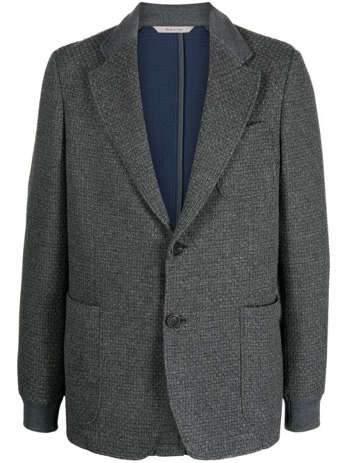 Single-breasted fitted blazer - Grey