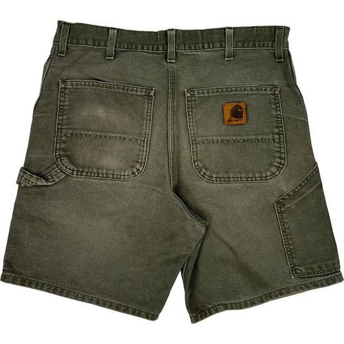 Carhartt Carpenter Shorts - 34W 9L Green Cotton