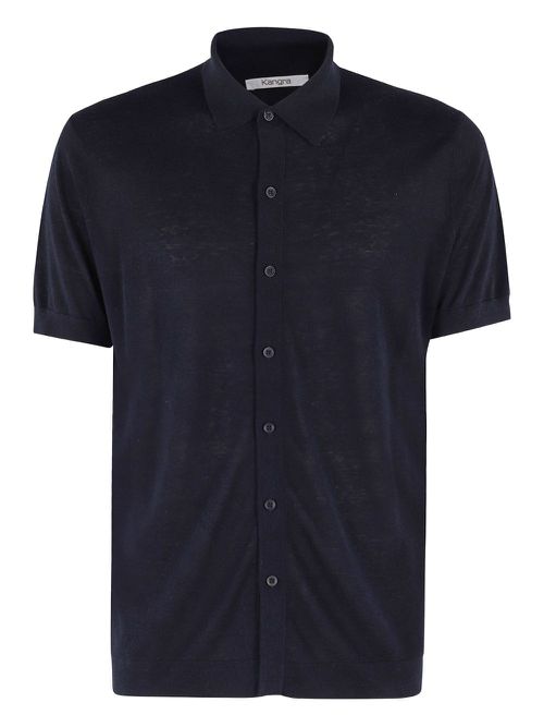 Silk-blend shirt - 00038 BLU