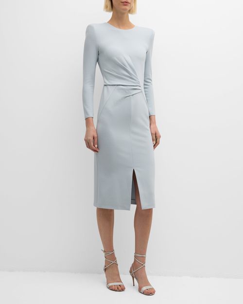 Milano Jersey Dress with Gathered Waist