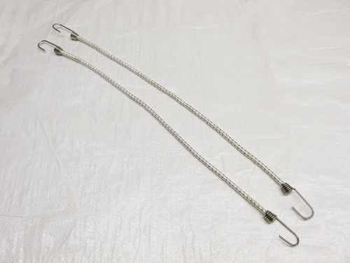 X2 X 940MM Shock Cords Fitted With Stainless Steel Hooks - Securing Tie Back Fasten Secure