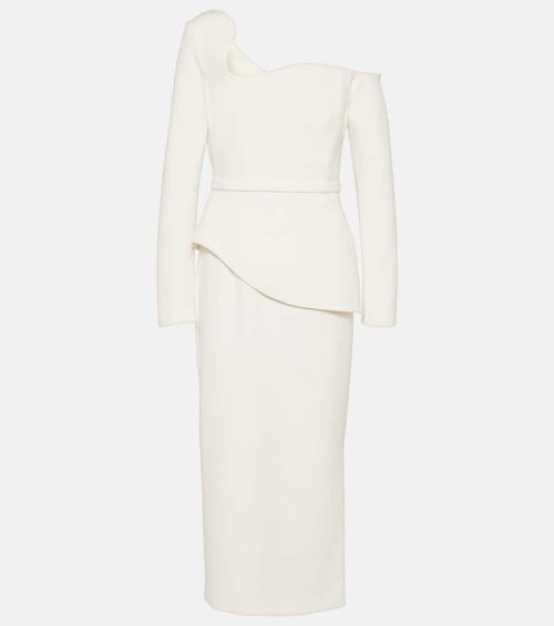 Bridal asymmetric midi dress