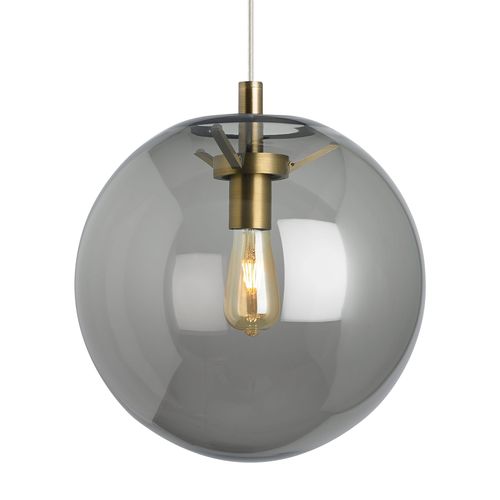 Palona 14" Pendant Light in Aged Brass and Smoke