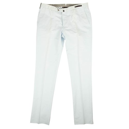 Slim Fit Stretch Cotton Dress Pants - Blue