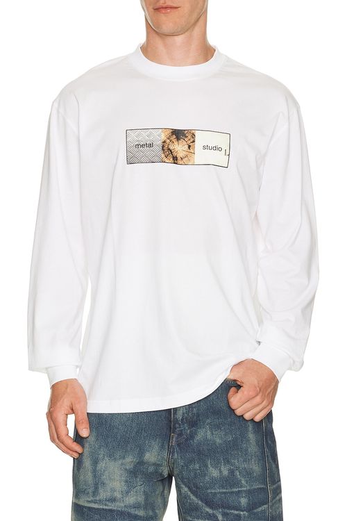 Metalwood Studio Obviously Longsleeve T-Shirt in White - White. L also in M, S, XL/1X
