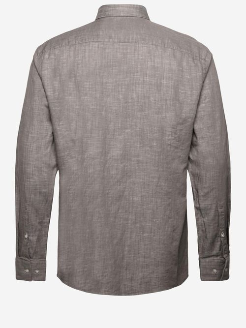 Cotton-Linen Blend Shirt — Gray