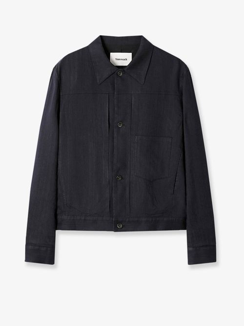 Linen Blend Jacket — Blue