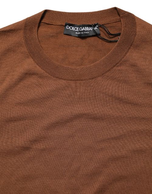 Cashmere Crew Neck Sweater — Brown