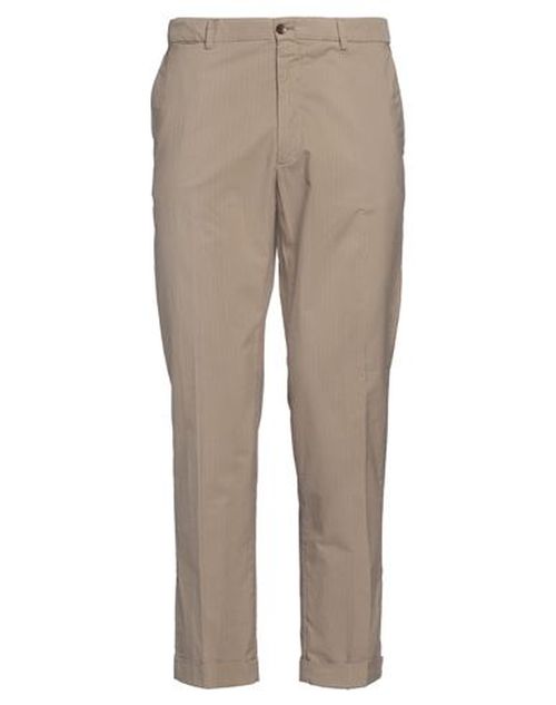 Man Pants Beige Size 38 Cotton, Elastane