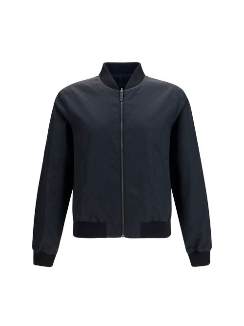Reversible Silk Faille Jacket — Black