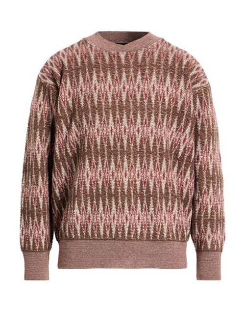 Man Sweater Chocolate brown Size S Mohair wool, Polyamide, Alpaca wool, Wool
