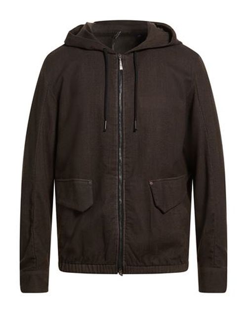 Man Jacket Dark brown Size 38 Wool, Elastane