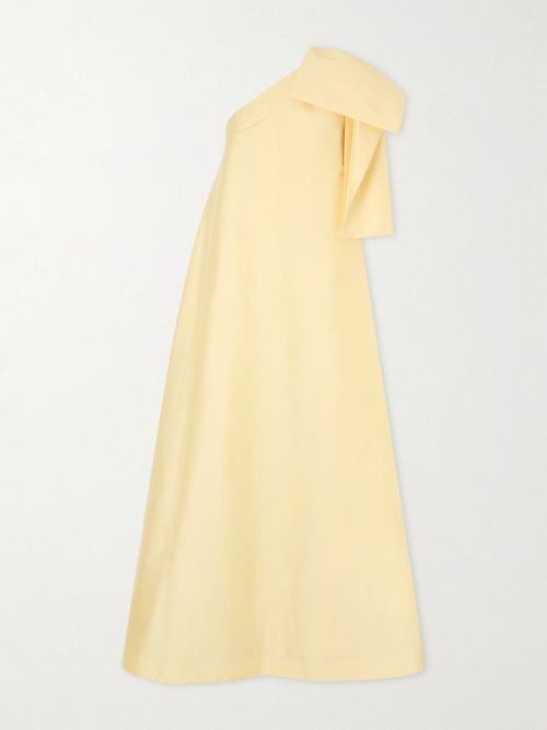 Winnette One-shoulder Crepe Gown