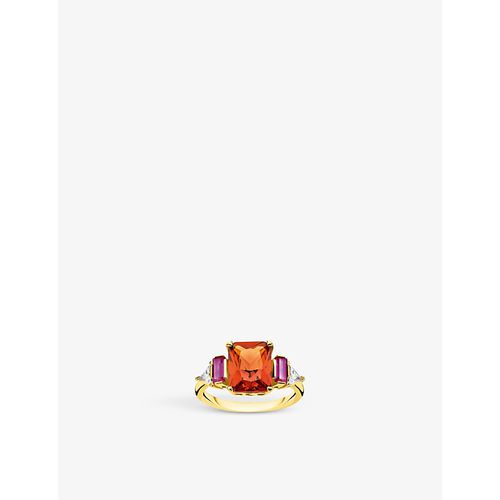 Womens Multicoloured Magic Stones 18ct Yellow Gold-plated