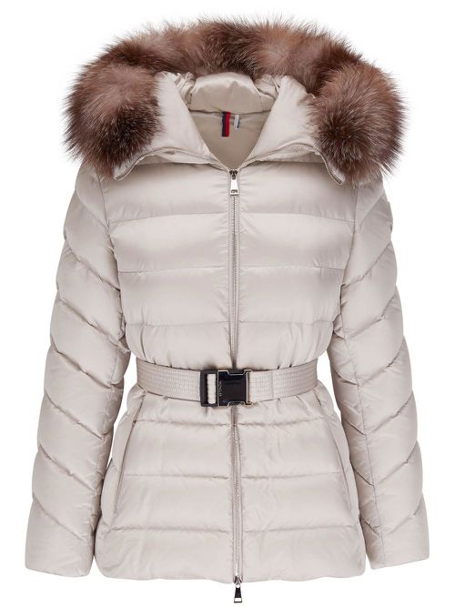 Zip-up padded coat - White