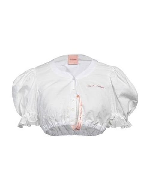 La Semaine Paris Woman Top White Size 10 Cotton