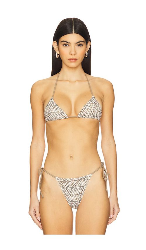 Free People x REVOLVE x free-est Printed Michelle Triangle Top in Brown. -  S also in L