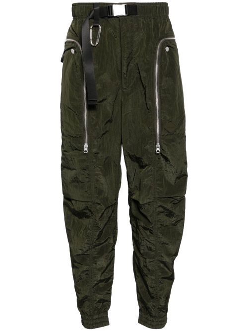 Belted tapered trousers - Green