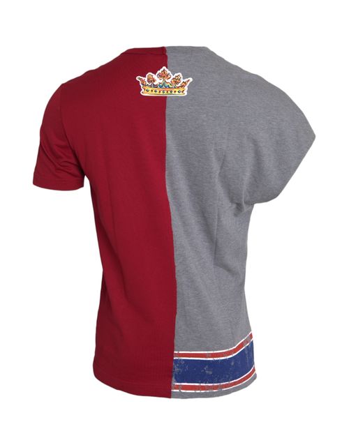 Crown-Embroidered Graphic T-Shirt — Multicolor