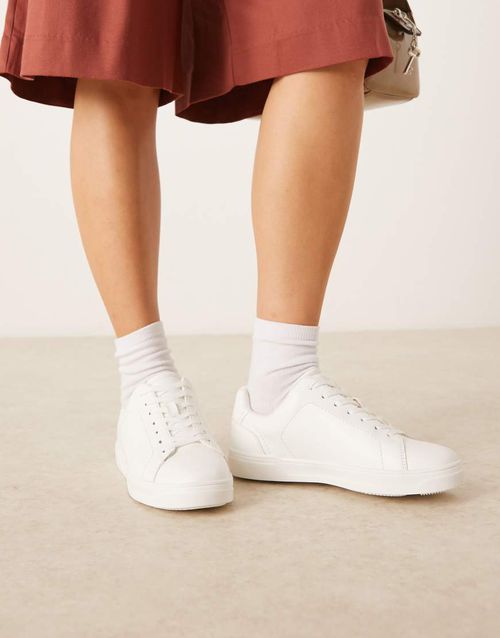 Delta lace up sneakers in white