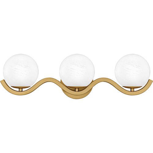 Aged Brass Bathroom Vanity Light from the Spherical Collection
