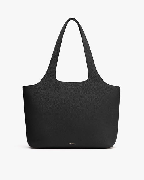 Women's System Zipper Tote 13-Inch Bag in Black