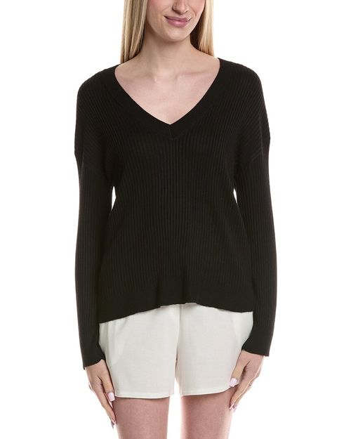 Jet Set Rib Cashmere-Blend Top