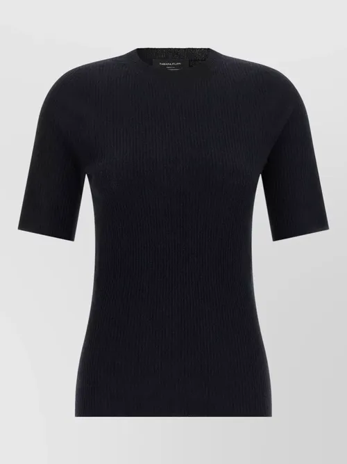Fabiana Filippi - crew neck rib knit short sleeve t-shirt
