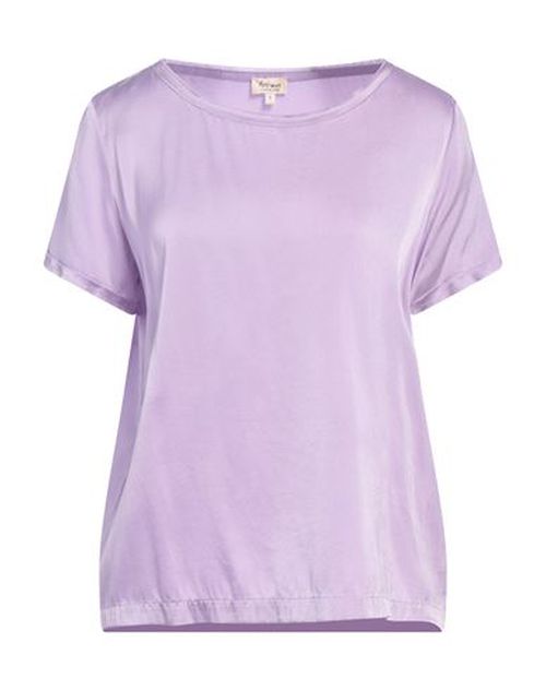 Woman Top Lilac Size S Silk, Lycra