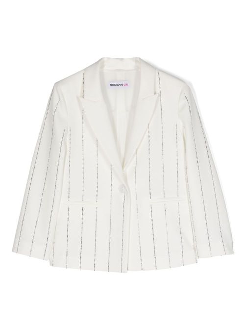 Crystal-embellished blazer - White