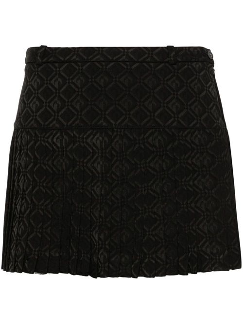 Moon Diamond-jacquard mini skirt - Black