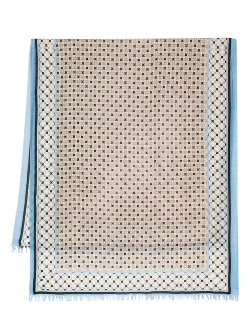 Geometric-print cashmere scarf - Neutrals