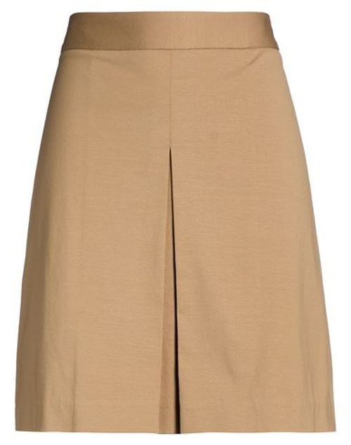 Woman Mini skirt Khaki Size 10 Cotton, Elastane