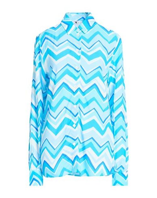 Woman Shirt Azure Size L Viscose