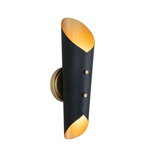 Blackened Brass Wall Sconce from the Vest Collection