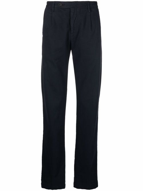 Mid-rise straight-leg trousers - Blue