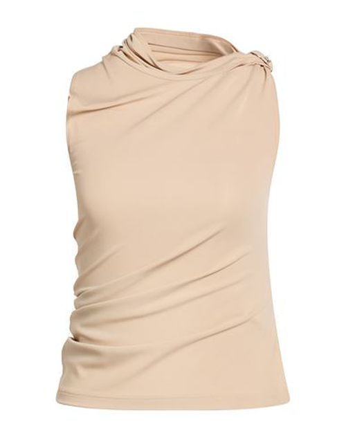 Courrèges Woman Top Beige Size 6 Viscose, Elastane