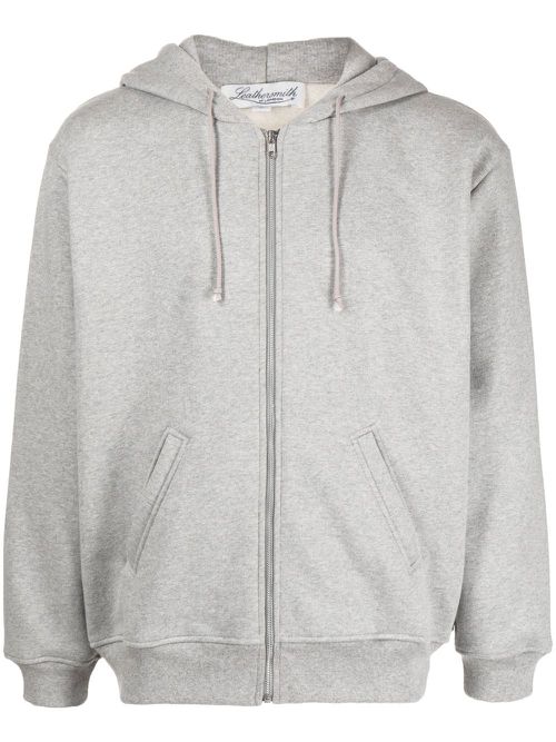 Drawstring-hooded bomber jacket - Grey