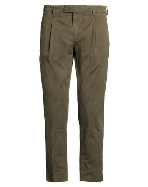 Man Pants Military green Size 35 Cotton, Elastane
