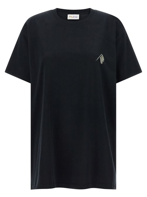 Logo-Embroidered Cotton T-Shirt — Black