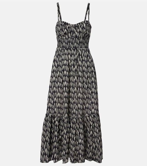 Nadine printed cotton-blend midi dress