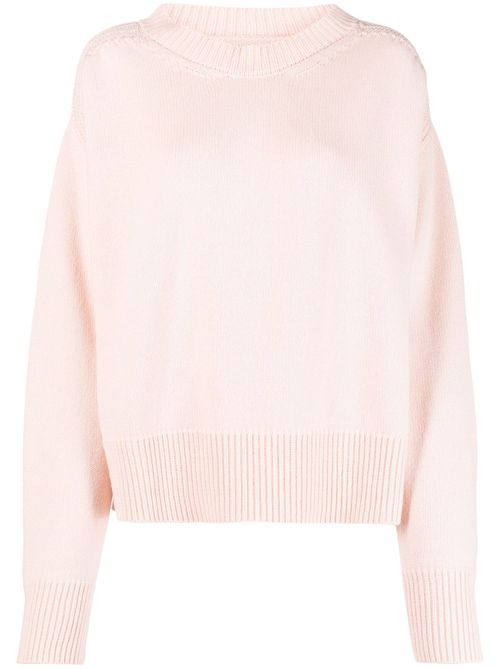 Cut-out detail cashmere jumper - Pink