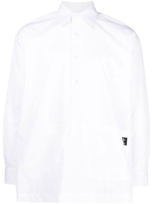 Logo-patch detail shirt - White