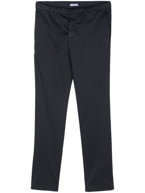 Pressed-crease straight-leg trousers - Blue