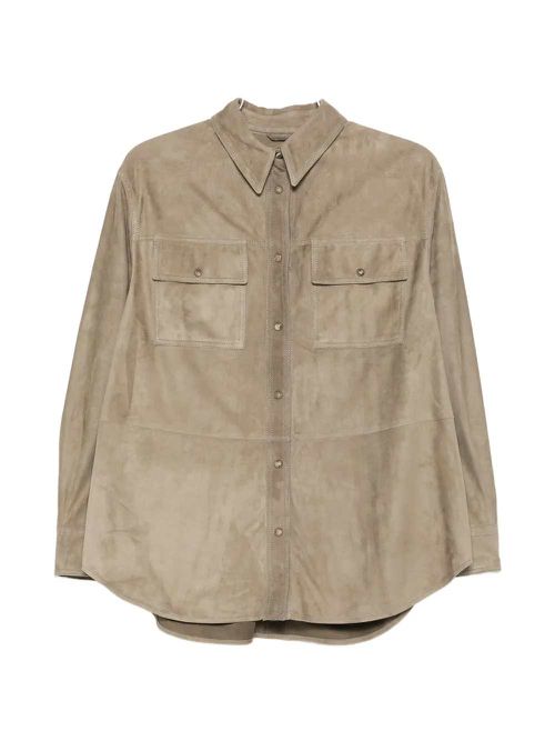 Leather Shirt With Pocket