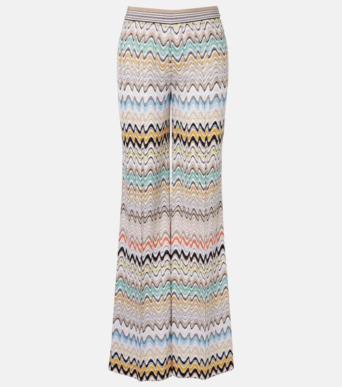 Wave high-rise wide-leg pants
