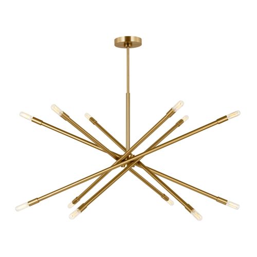Eastyn 12-Light Chandelier in Burnished Bra