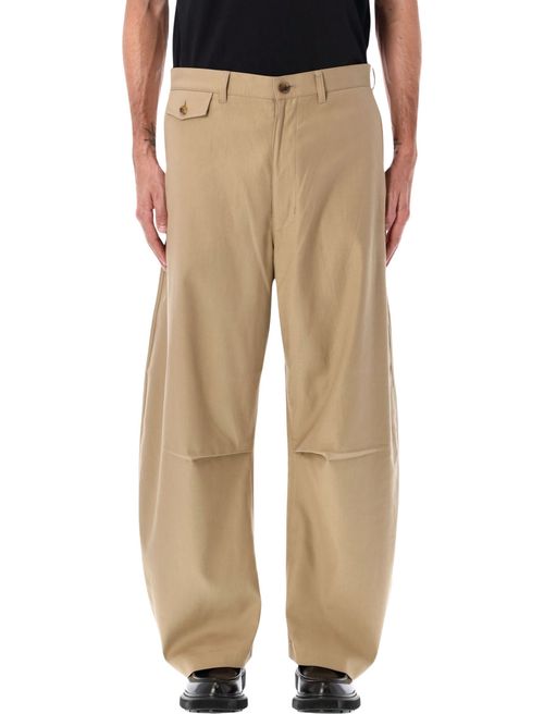 Beige Relaxed Trousers