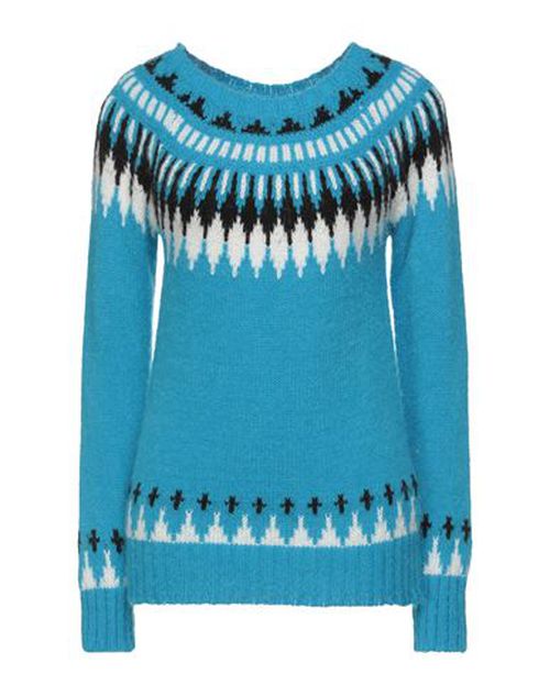 Woman Sweater Azure Size M Acrylic, Polyamide, Alpaca wool