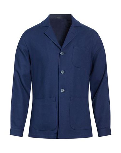 Man Blazer Blue Size 36 Polyester, Cotton, Wool
